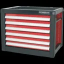 Sealey Premier 6 Drawer Tool Chest - Black / Red