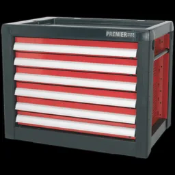 Sealey Premier 6 Drawer Tool Chest - Black / Red