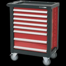 Sealey Premier 8 Drawer Roller Cabinet - Black / Red