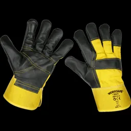 Sealey SSP13 Riggers Gloves Hide Palm - L