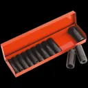 Sealey 13 Piece 3/8" Drive Deep Hexagon Impact Socket Set Metric and Imperial - 3/8"