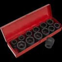 Sealey 14 Piece 3/4" Drive Hexagon Impact Socket Set Metric and Imperial - 3/4"