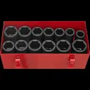 Sealey 14 Piece 3/4" Drive Deep Hexagon Impact Socket Set Metric and Imperial - 3/4"