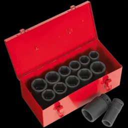 Sealey 14 Piece 3/4" Drive Deep Hexagon Impact Socket Set Metric and Imperial - 3/4"