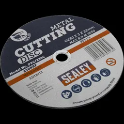 Sealey Metal Cutting Disc - 230mm, 3mm, Pack of 1
