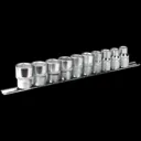 Sealey 10 Piece 1/2" Drive Hexagon WallDrive Socket Set Imperial - 1/2"