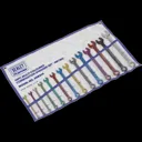 Sealey 14 Piece Coloured Combination Spanner Set Metric