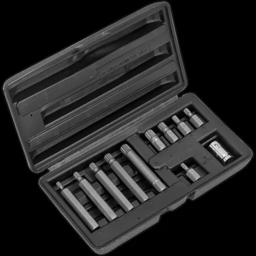 Siegen 11 Piece Spline Bit and Holder Set