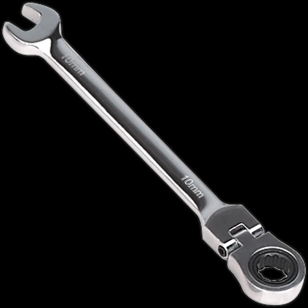 Sealey Flexible Head Ratchet Combination Spanner Metric - 10mm