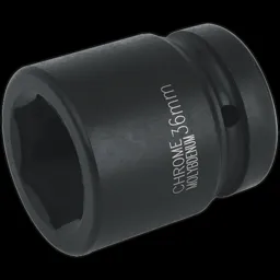 Sealey 1" Drive Hexagon Impact Socket Metric - 1", 36mm