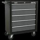 Sealey American Pro 5 Drawer Roller Cabinet - Black / Grey