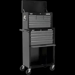 Sealey American Pro 13 Drawer Roller Cabinet and Tool Chest - Black / Grey