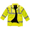 Dickies Mens Hi Vis Motorway Safety Jacket - Yellow, 2XL