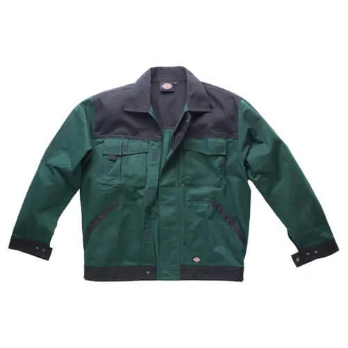 Dickies Mens Industry 300 Two Tone Jacket - Green / Black, M