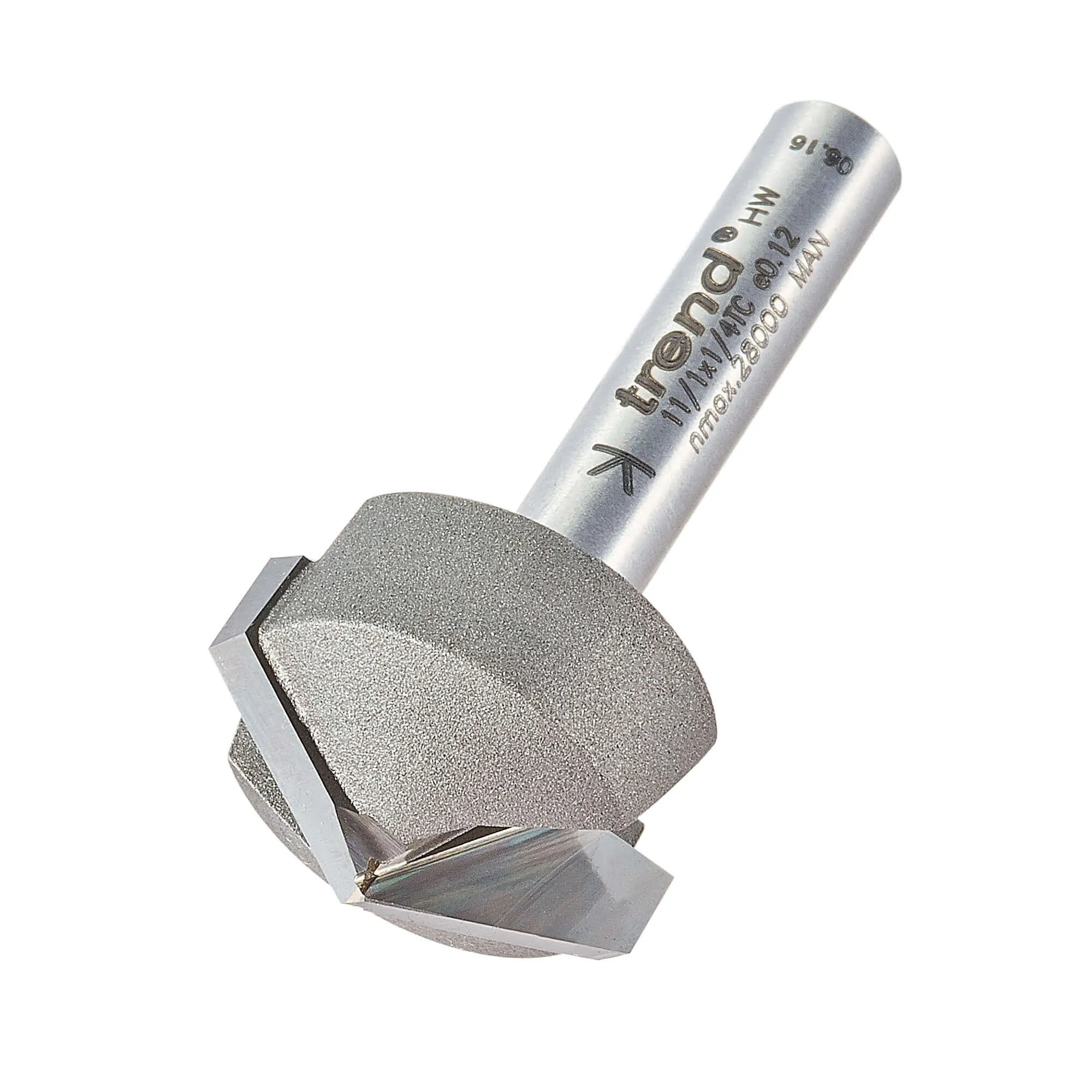 Trend Chamfer V Groove Router Cutter - 21.5mm, 5.5mm, 1/4"