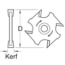 Trend Threaded Slotter Blade for 33 Series M12 Arbors - 50mm, 6mm, M12 Thread