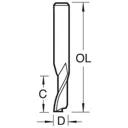 Trend Aluminium UPVC Single Flute Helical Upcut Cutter - 4mm, 12mm, 8mm