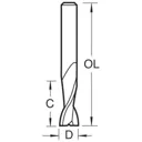 Trend HSS Spiral Up Cut Router Cutter - 8mm, 19mm, 1/4"