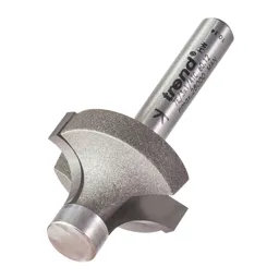 Trend Pin Guided Round Over Router Cutter - 26mm, 14.3mm, 1/4"