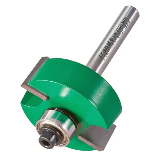 Trend Bearing Self Guided Rebate Router Cutter - 35mm, 12.7mm, 1/4"