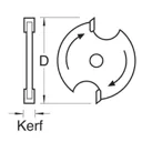 Trend Slotter Blade for 1/4 Bore Arbor - 36mm, 1.5mm, 1/4"