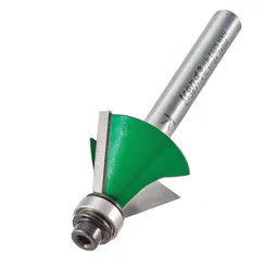 Trend CRAFTPRO Bearing Guided Bevel Router Cutter - 25.4mm, 12.7mm, 1/4"