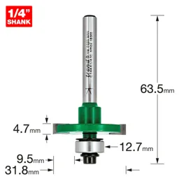 Trend CRAFTPRO One Piece Slotting Router Cutter - 4.7mm, 31.8mm, 1/4"