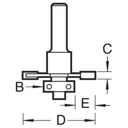 Trend CRAFTPRO One Piece Slotting Router Cutter - 8mm, 31.8mm, 1/4"