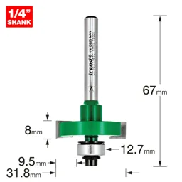 Trend CRAFTPRO One Piece Slotting Router Cutter - 8mm, 31.8mm, 1/4"