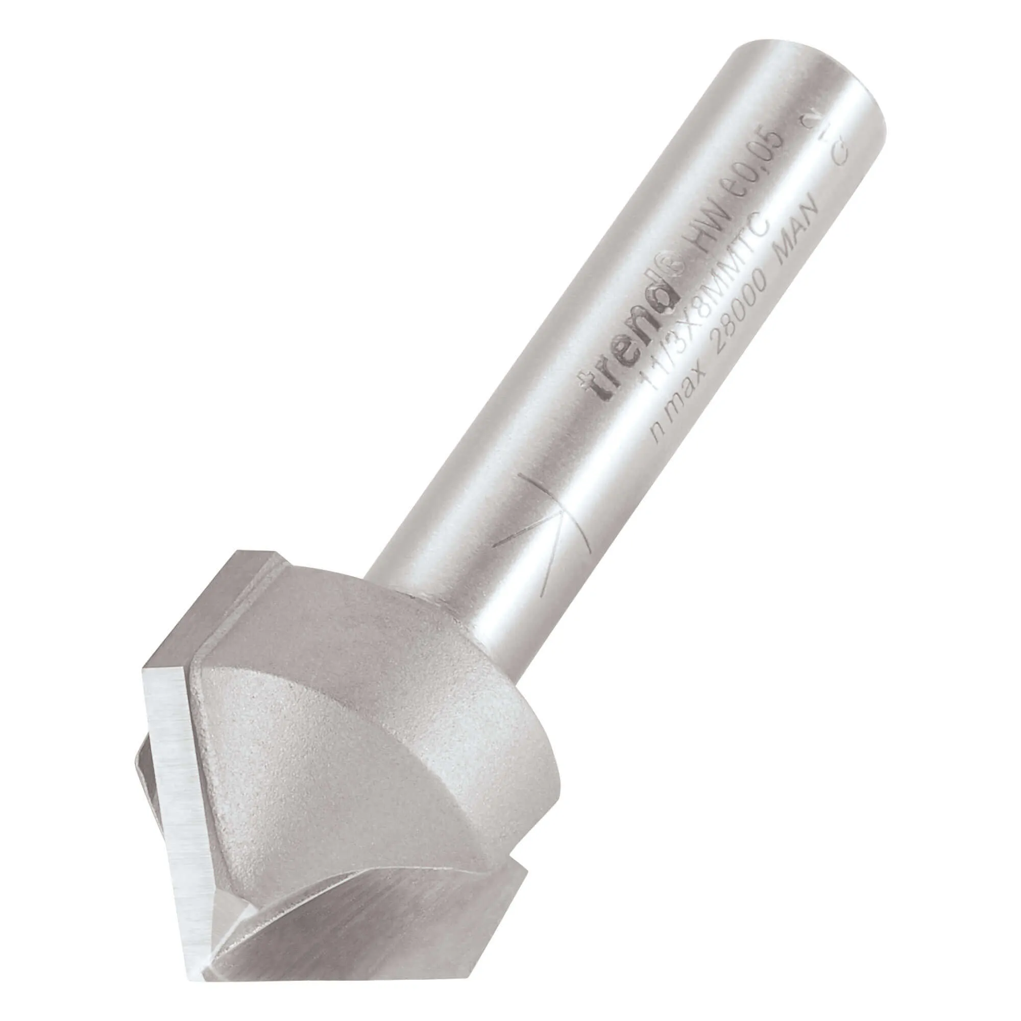 Trend Chamfer V Groove Router Cutter - 19.1mm, 9.2mm, 8mm