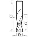 Trend STC Spiral Upcut Router Cutter - 12.7mm, 50mm, 1/2"