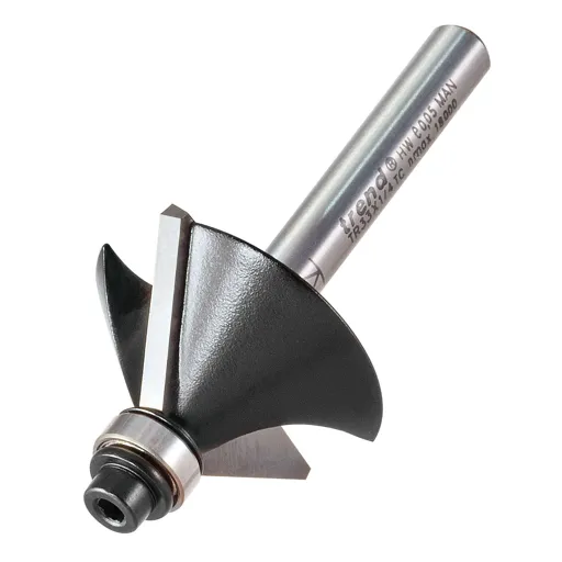 Trend TRADE RANGE Bearing Guided Chamfer Router Cutter - 31.8mm, 1/4"