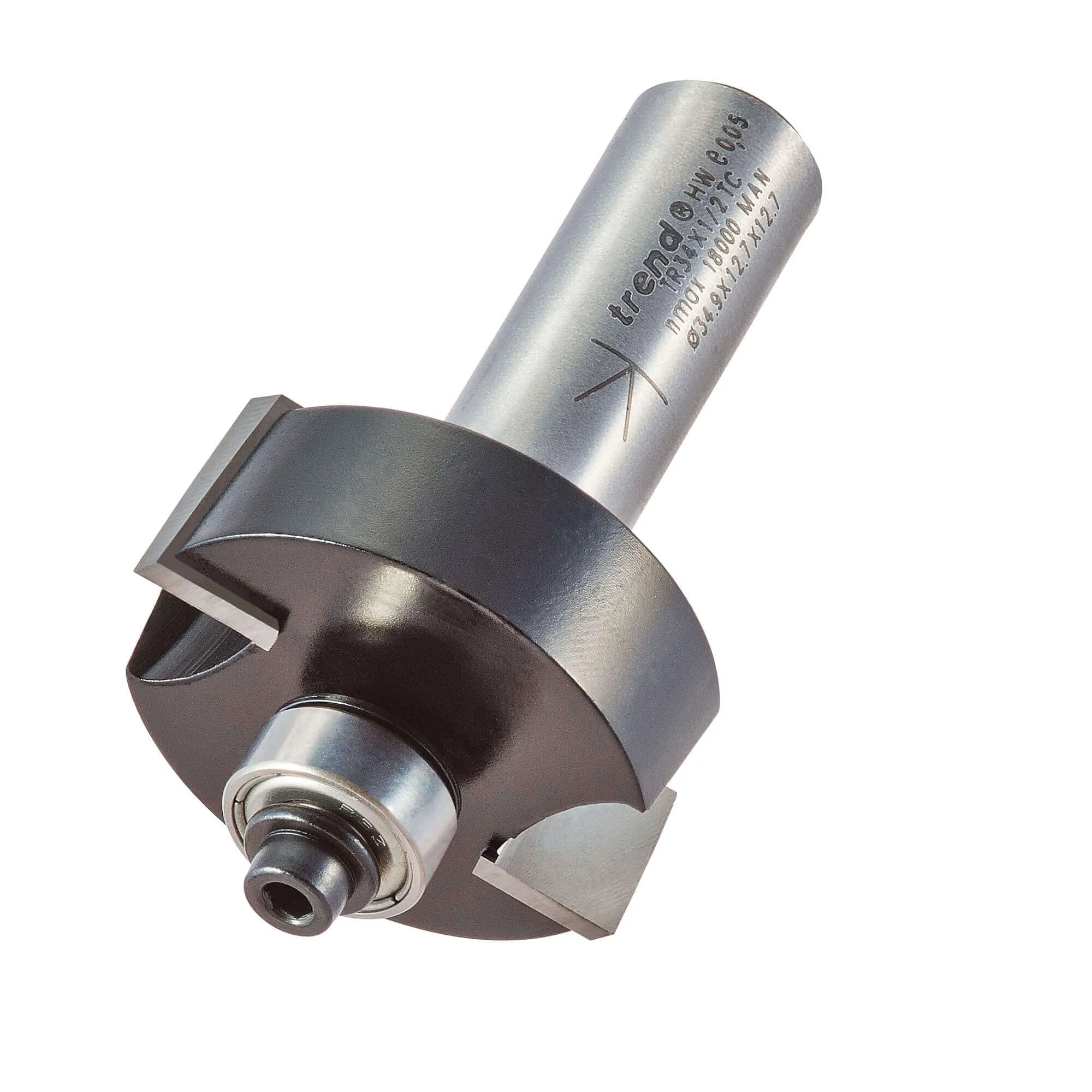 Trend TRADE RANGE Bearing Guided Rebater Router Cutter - 35mm, 1/2"