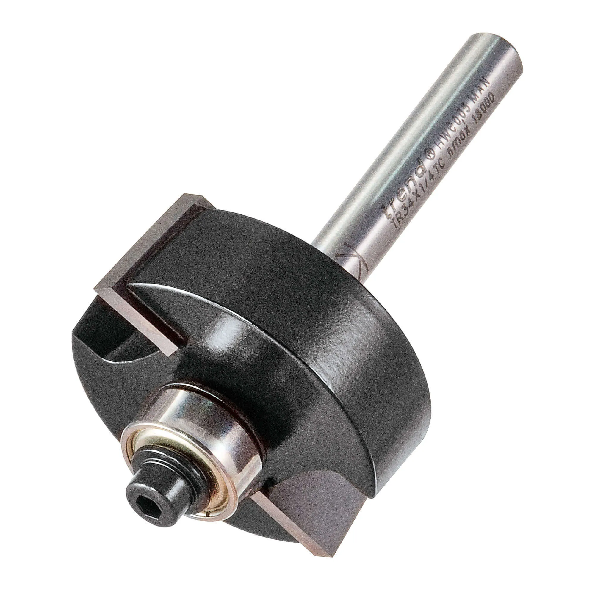 Trend TRADE RANGE Bearing Guided Rebater Router Cutter - 35mm, 1/4"