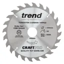 Trend CRAFTPRO Wood Cutting Saw Blade - 184mm, 24T, 30mm