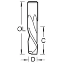 Trend STC Combined Spiral Up and Down Cut Router Cutter - 6.35MM, 19mm, 1/4"