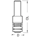 Trend 33/22X1/2 Threaded Arbor For M12 Bore Groover Blades - 1/2"