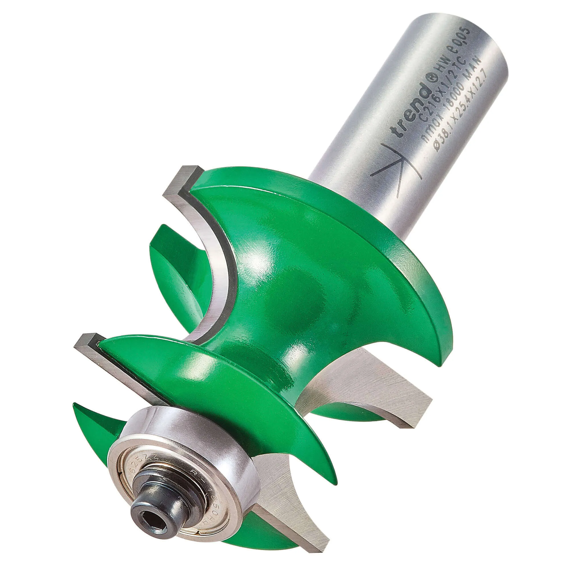 Trend CRAFTPRO Bearing Guided Corner Bead Router Cutter - 38.1mm, 16mm, 1/2"