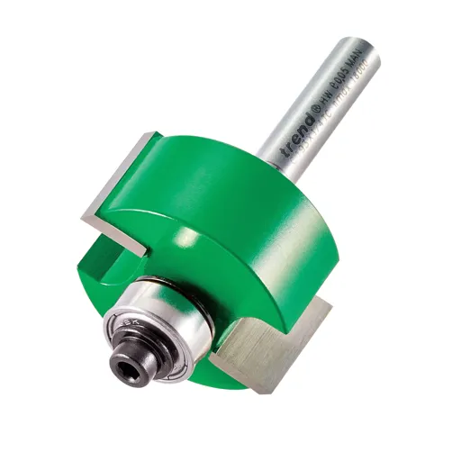 Trend Bearing Self Guided Rebate Router Cutter - 31.8mm, 15.9mm, 1/4"