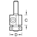 Trend Rotatip Trimmer Bearing Guided Router Cutter - 12.7mm, 20mm, 1/4"