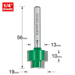 Trend CRAFTPRO Stepped Rebate Router Cutter - 13mm, 10mm, 1/4"