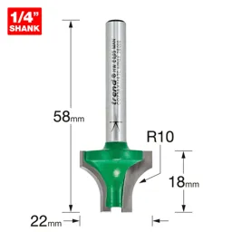 Trend CRAFTPRO Sash Bar Ovolo Joint Router Cutter - 22mm, 18mm, 1/4"