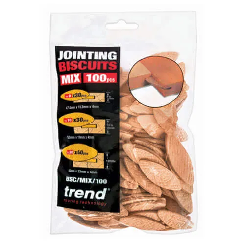 Trend Wood Jointing Biscuits - Assorted, Pack of 100