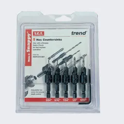 Trend Snappy 5 Piece TCT Drill Countersink For Wood Screws