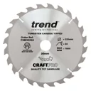 Trend CRAFTPRO Non Stick Wood Cutting Saw Blade - 235mm, 24T, 30mm