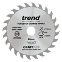 Trend CRAFTPRO Wood Cutting Saw Blade - 130mm, 24T, 20mm
