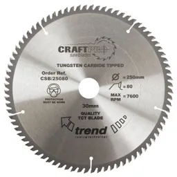 Trend CRAFTPRO Wood Cutting Saw Blade - 315mm, 72T, 30mm