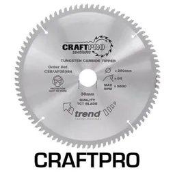 Trend CRAFTPRO Aluminium and Plastic Cutting Saw Blade - 300mm, 96T, 30mm
