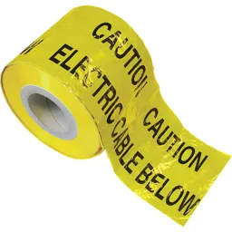 Faithfull Electric Cable Warning Tape - Yellow, 150mm, 365m