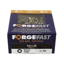 Forgefix Forgefast Pozi Wood Screw - 4mm, 25mm, Pack of 200